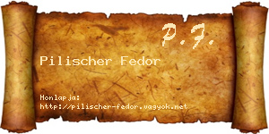Pilischer Fedor névjegykártya